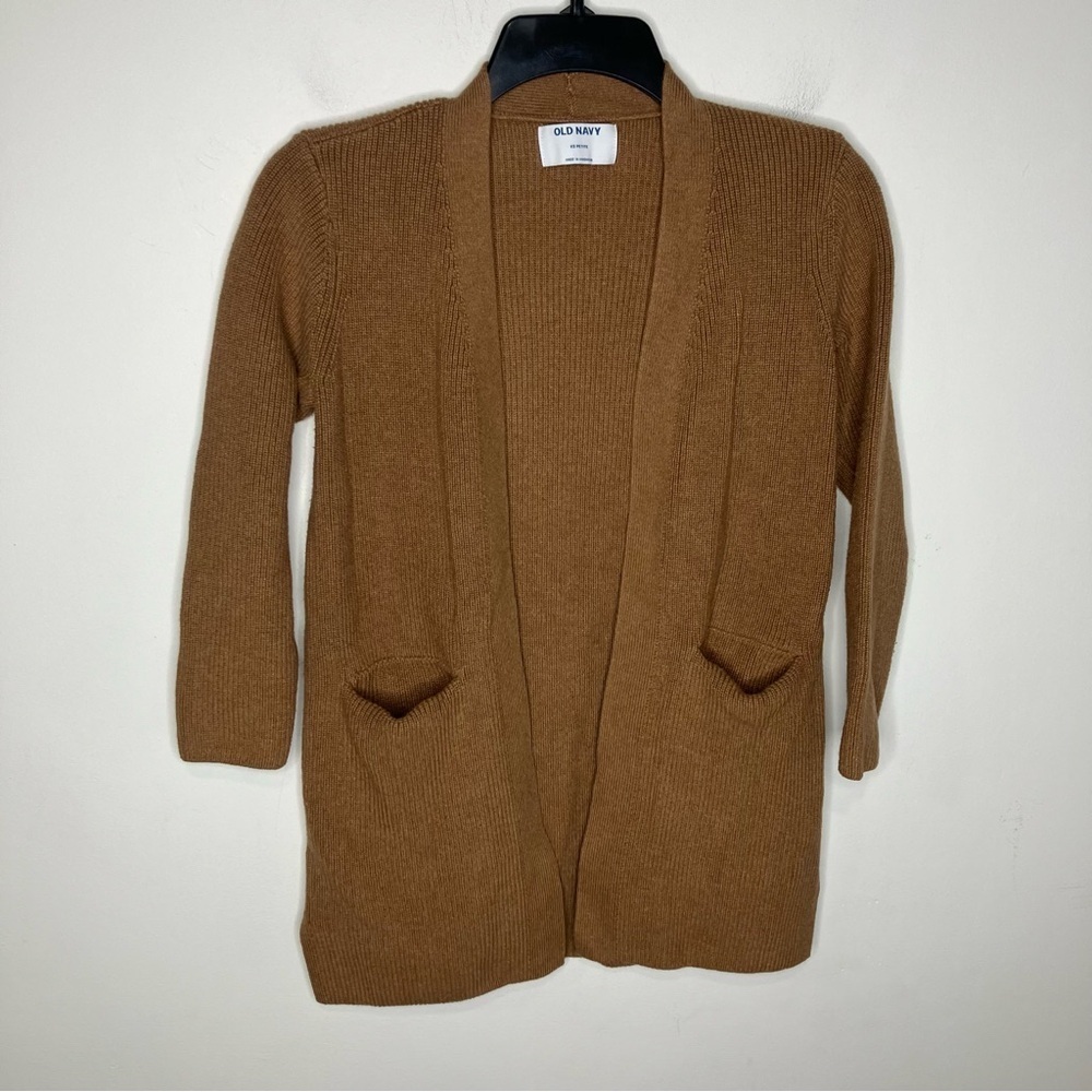 Old Navy‎ caramel open cardigan sweater size XS petite